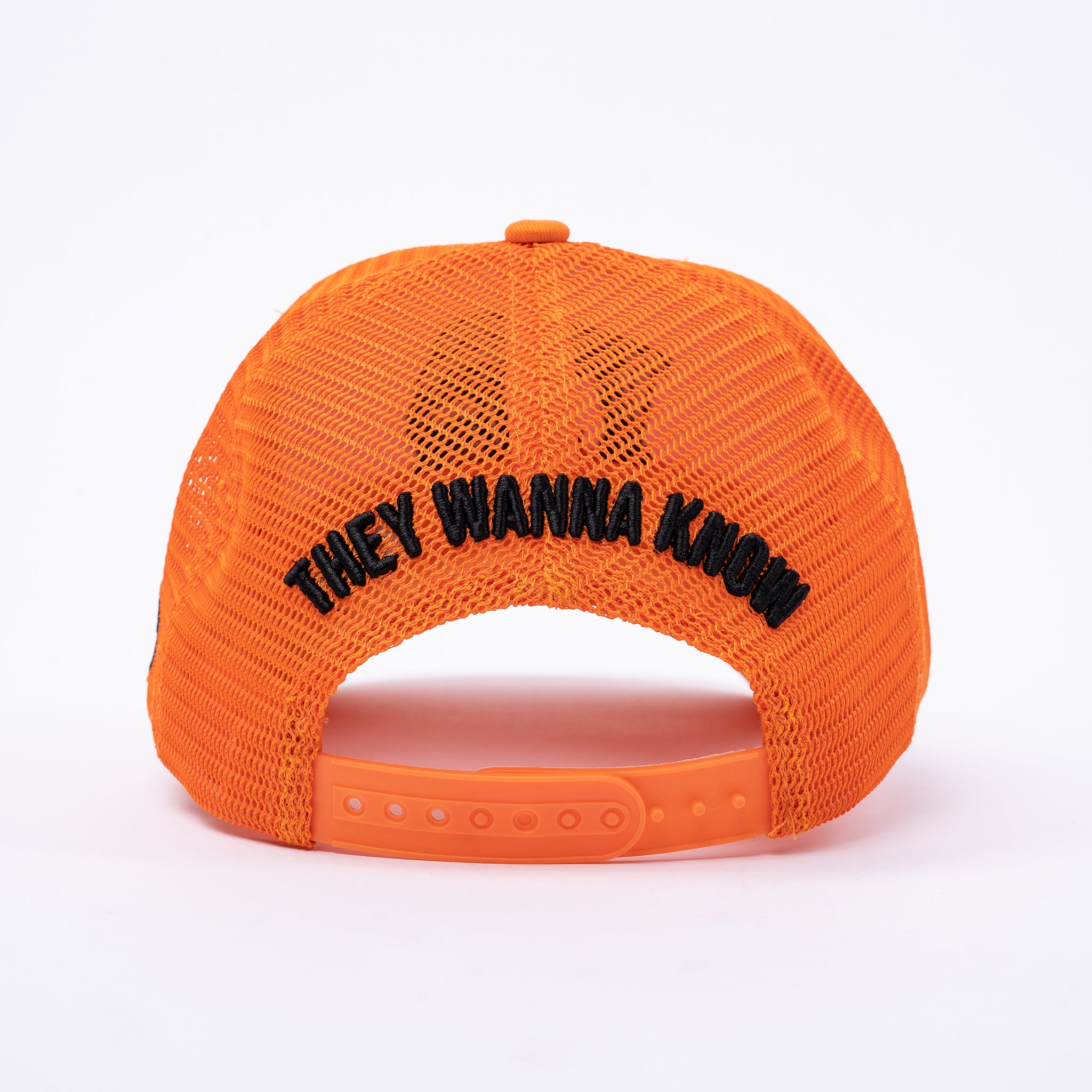 Orange mesh hat online